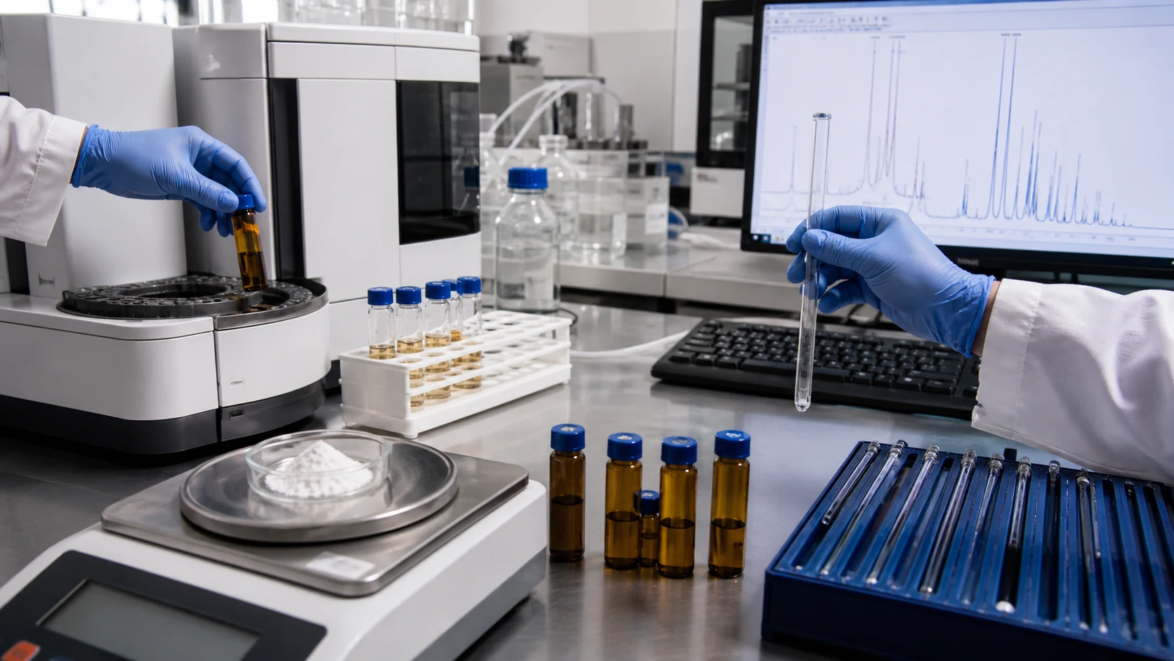 Laboratory comparison of amino acid analysis and quantitative NMR for peptide content assignment
