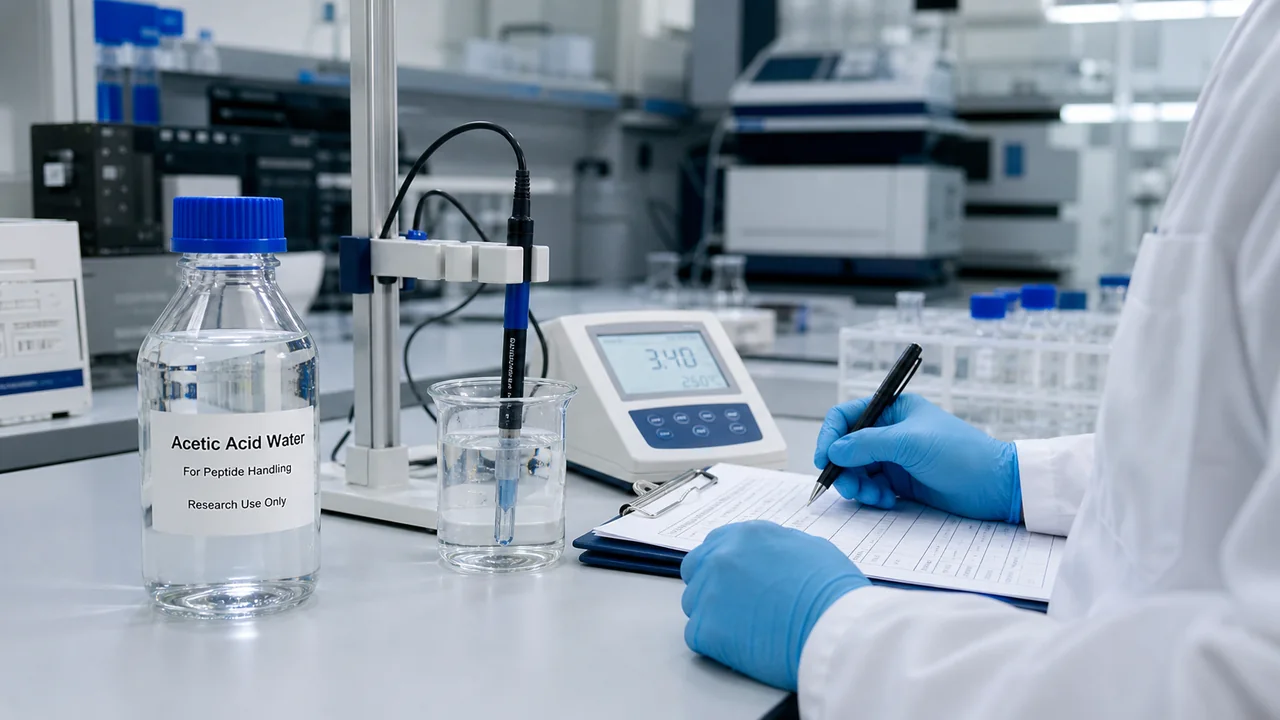 Acetic Acid Water for Peptide Handling: Documentation Notes