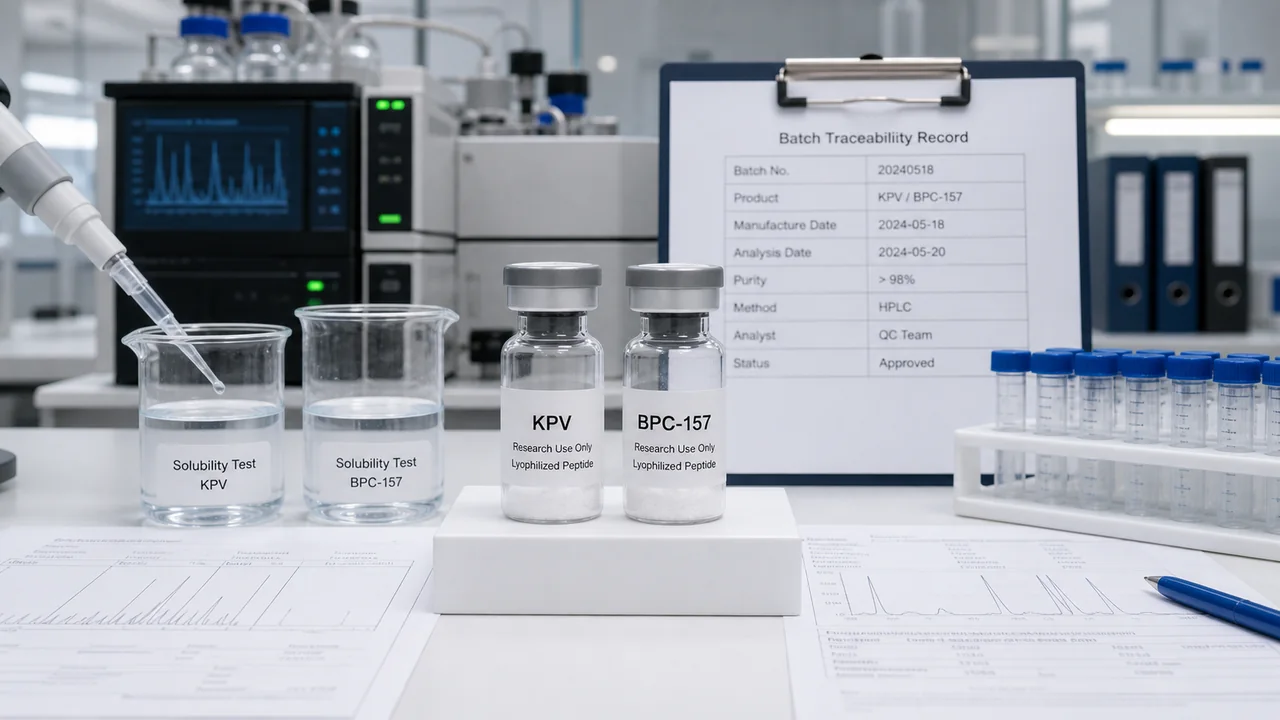 KPV vs BPC-157 Research Peptides: Solubility, Purity & Supplier Documentation