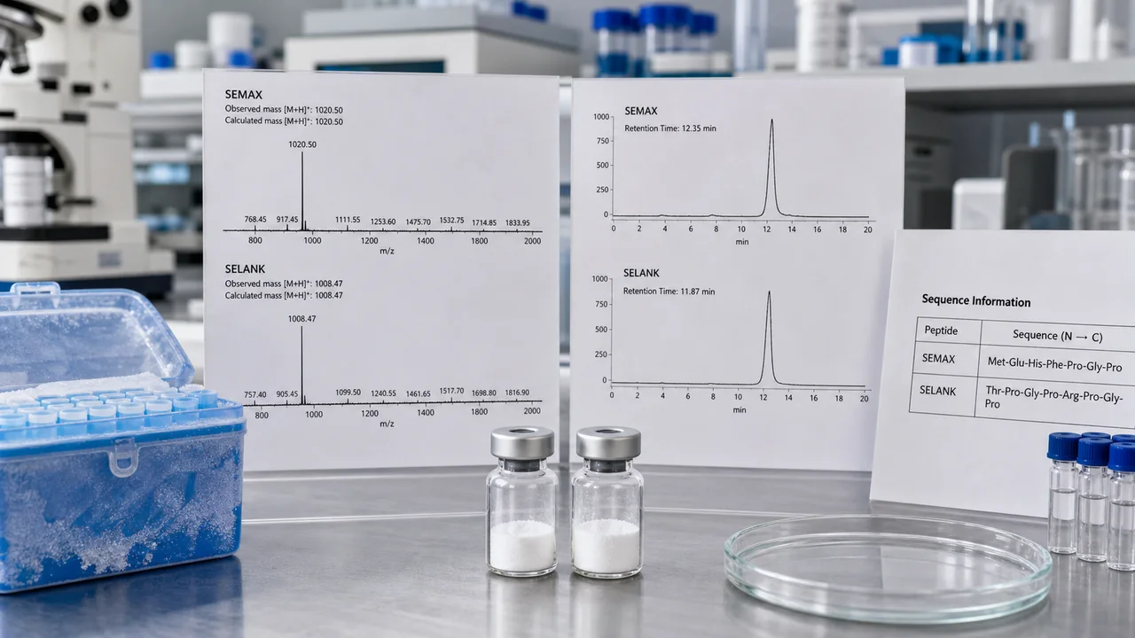 Semax vs Selank Research Peptides: Sequence, Stability, HPLC & COA