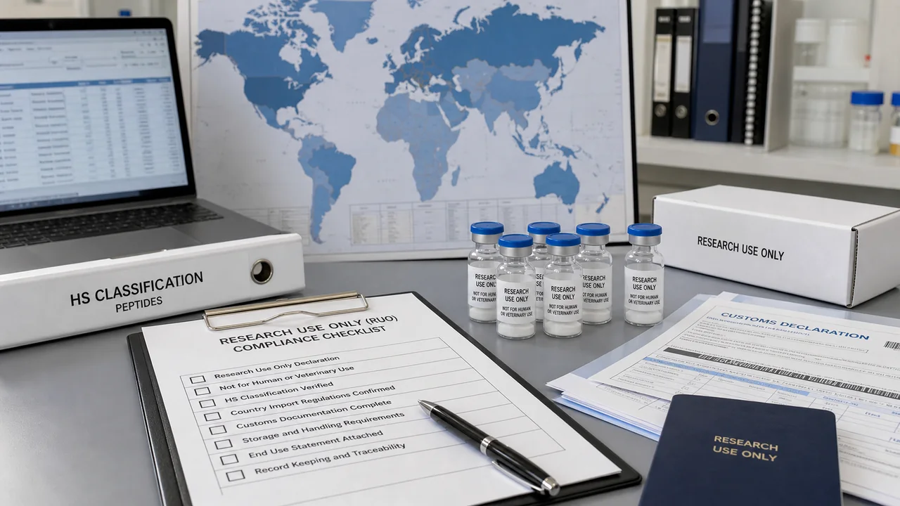 2026 Research Peptide Import Compliance Guide: HS Codes, FDA, EU, UK & Australia